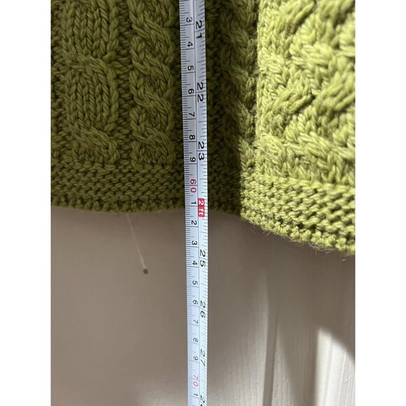 Aran Crafts Green Cable Knit Cardigan - Picture 4 of 7